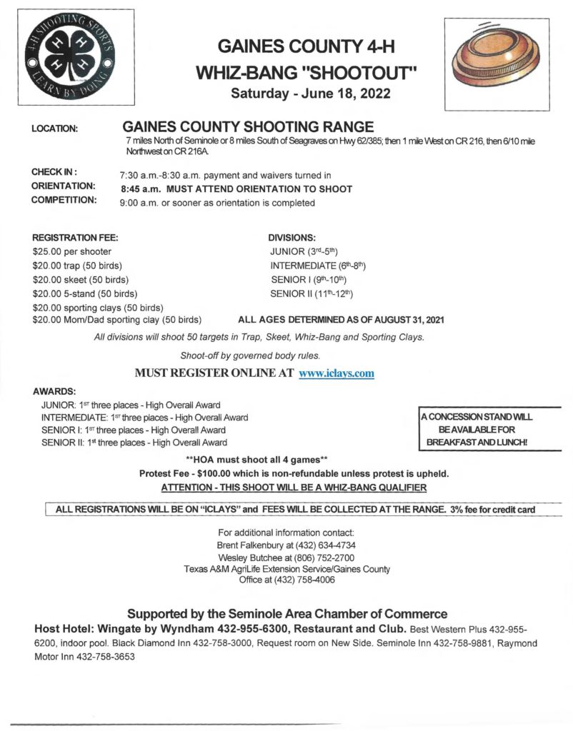 6.18 Gaines County 4-H Whizbang Shootout 2022